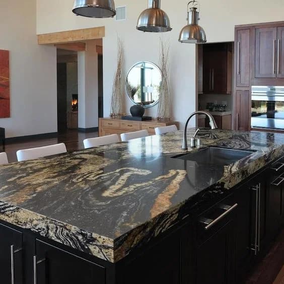 What Is The Most Popular Color For Granite Countertops? 1 black granite kitchen