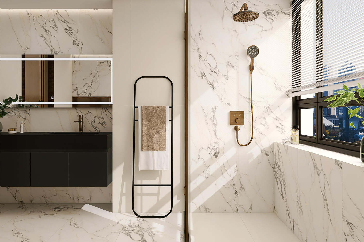 Timeless Beauty and Luxury in a Marble Bathroom 2 Marble Shower: A Sanctuary of Serenity